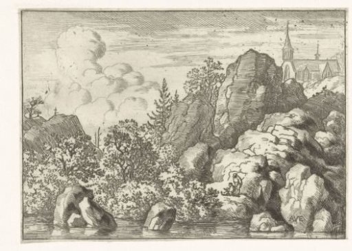 Landscape with church on a hill