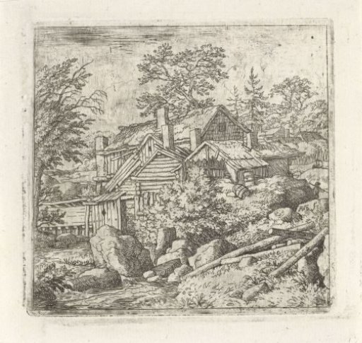 Hamlet against a hillside