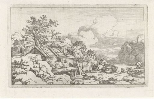 Landscape with scaffold