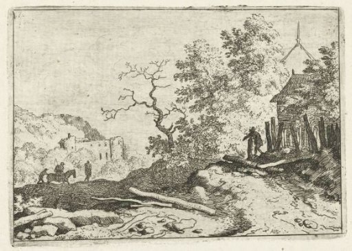 Landscape with a ruined fence