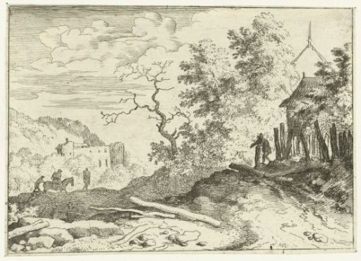 Landscape with a ruined fence