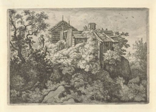 Three houses on a rock