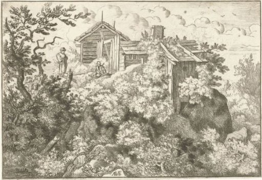 Three cottages on a rock
