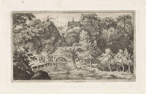 Watermill at the foot of a mountain