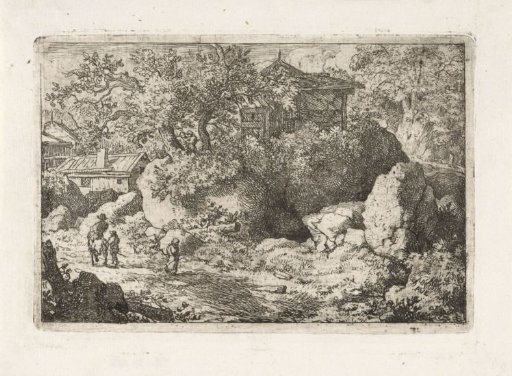 Landscape with man on horseback