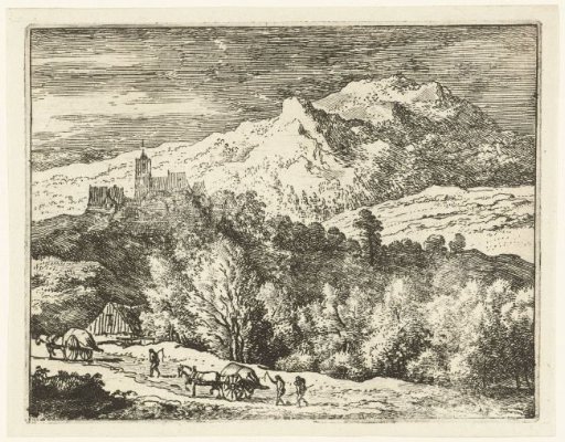 Landscape with Two Carts