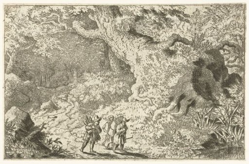 Three Travelers in a Wood
