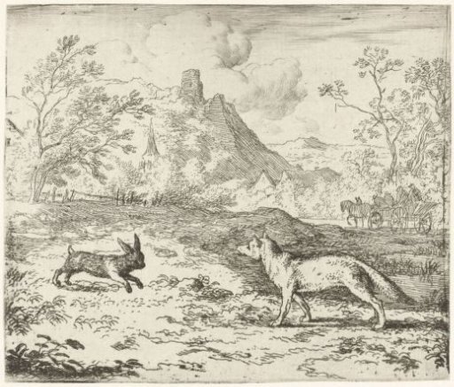 Reynard the Fox and a Rabbit