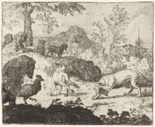 Fight Between Reynard the Fox and the Wolf