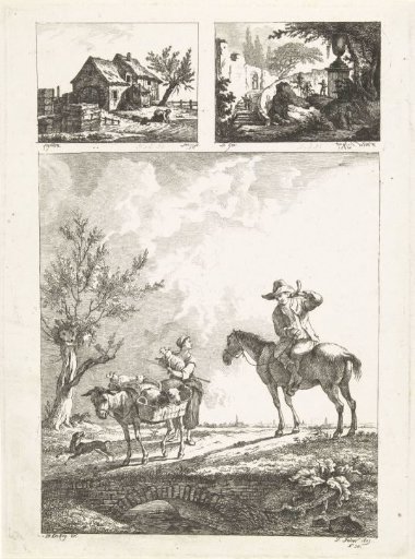Watermill, ruin and shepherdess