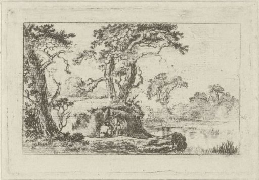 Two men by a river