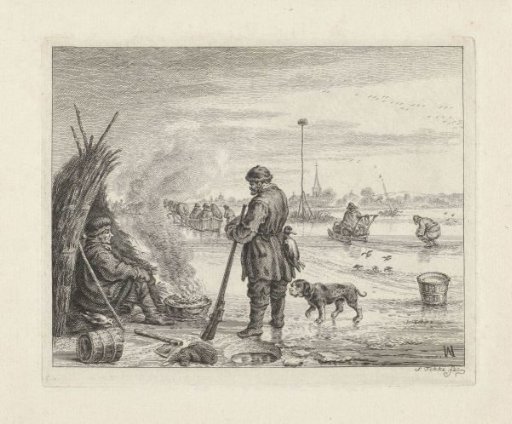 Winter scene near Sloten, 1624