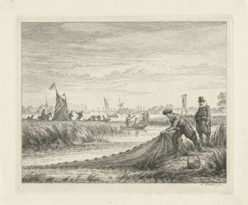 River landscape with boats near Amstelveen, 1624