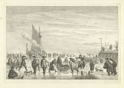 Ice skating on the Haarlemmermeer, 1625