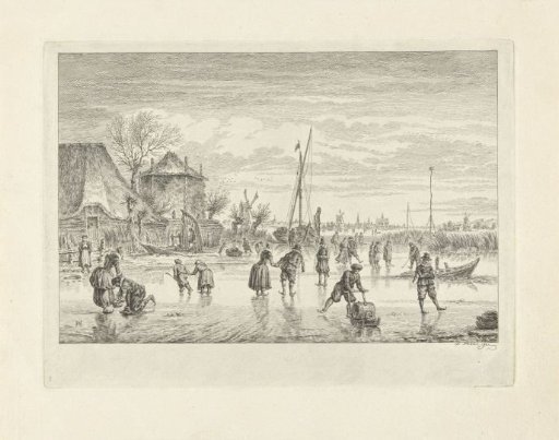 Ice skating near Alkmaar, 1619