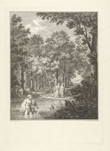 Peeping at the Bathing Maidens