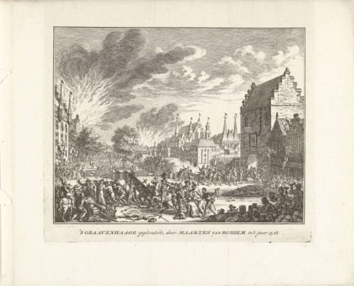 The Hague plundered under the leadership of Maarten van Rossum, 1528