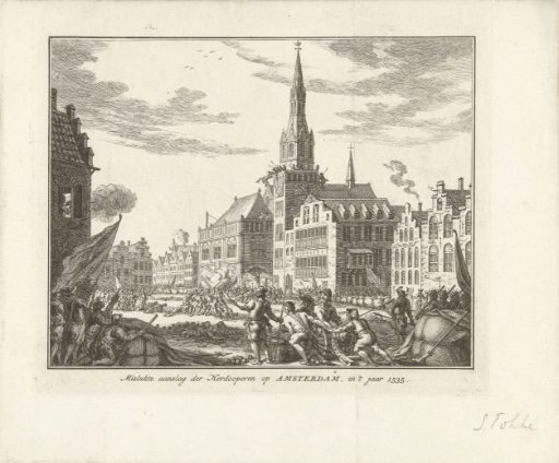 Failed attack by the Anabaptists in Amsterdam, 1535