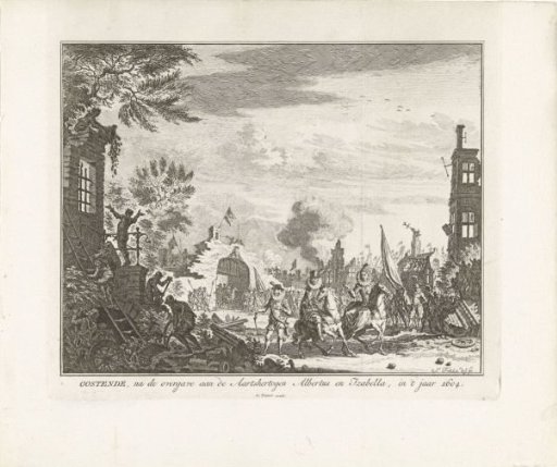 The Archdukes visit the devastated Ostend after the capitulation, 1604