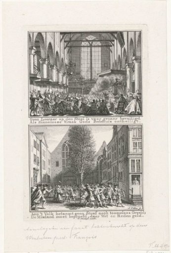 Riot on the Walenplein in Amsterdam, 1755