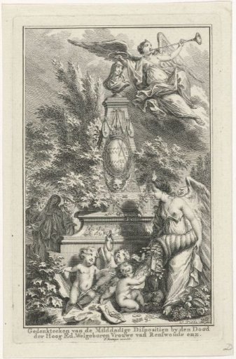 Allegorical monument in memory of Maria Duyst van Voorhout, 1754