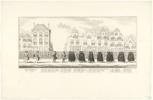 Courtiers in the funeral procession of Princess Anna of Hannover in Delft, 1759