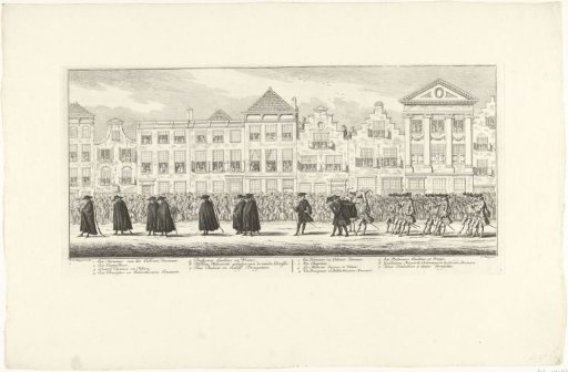 Courtiers in the funeral procession of Princess Anna of Hannover in Delft, 1759