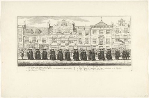 Members of the States-General of Holland and West-Friesland in the funeral procession of Princess Anna of Hannover in Delft, 1759