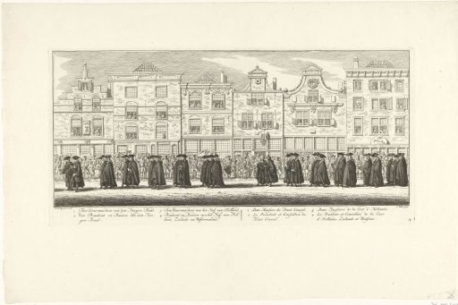 Legal staff in the funeral procession of Princess Anna of Hannover in Delft, 1759