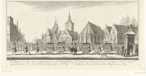 Hague Civic Guard in the funeral procession of Princess Anna of Hannover in Delft, 1759