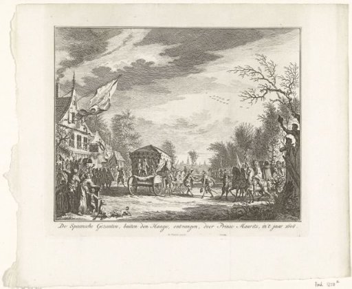 Arrival of the Spanish envoys at Rijswijk, 1608