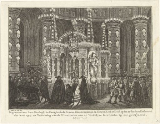 Burial of Anna of Hanover in the New Church in Delft, 1759