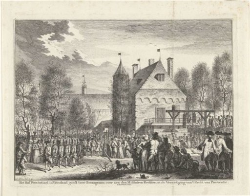 Transfer of two prisoners to the military judge, 1753