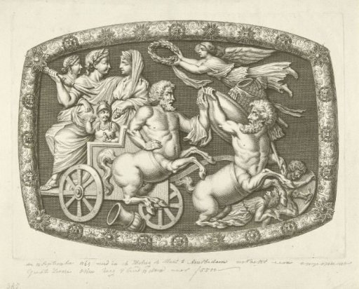 Onyx with a Roman triumphal chariot and two centaurs