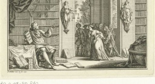 Man in a library