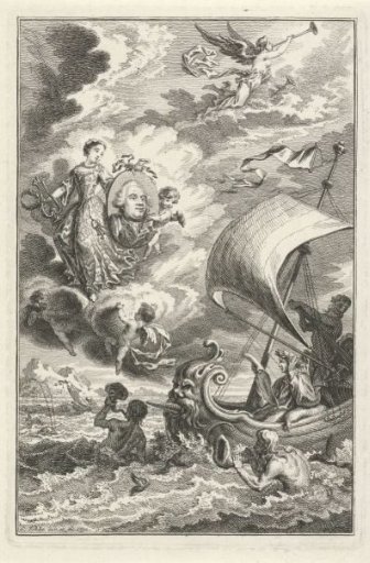 Allegorical representation with portrait of William V