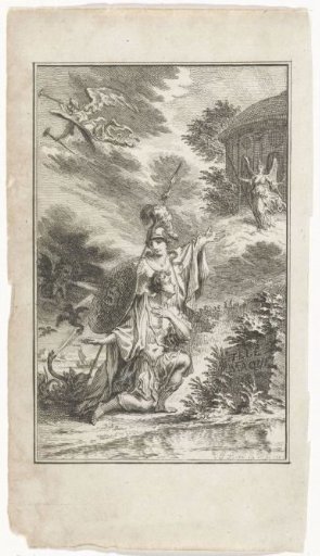 Minerva and Telemachus before a temple