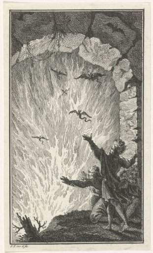 Figures before the gate of hell