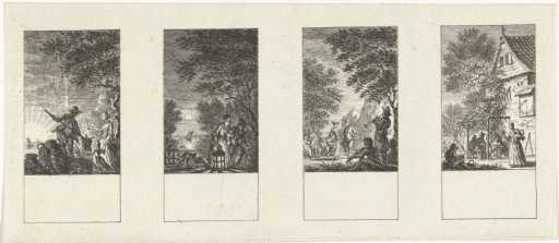 Four representations of the four parts of the day