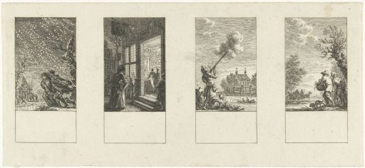 Four representations of the months September, December, January, April