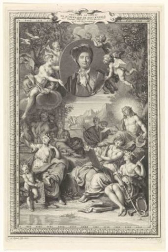 Portrait of Bernard de Fontenelle, with Personifications of the Seven Liberal Arts