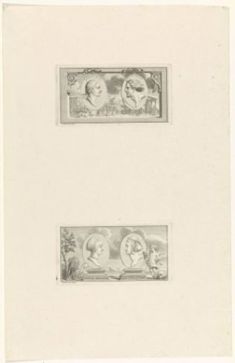 Portraits of Demetrius and Herostratos / Portraits of Anne of Brittany and Mary Tudor
