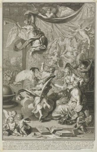 History gives Painting a quill to record the histories of the Dutch rulers