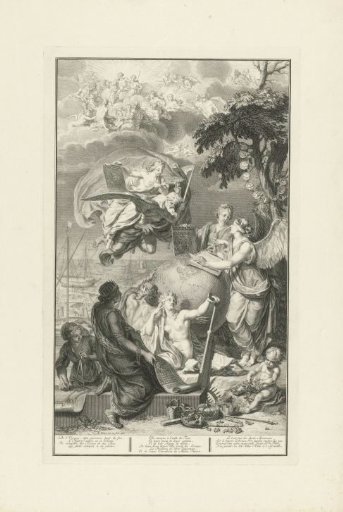 Allegorical representation with figures and attributes referring to world history