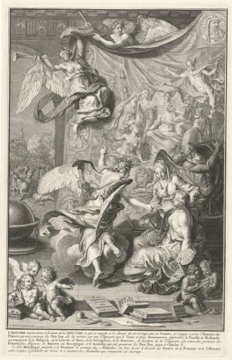 History gives Painting a quill to record the histories of the Dutch princes