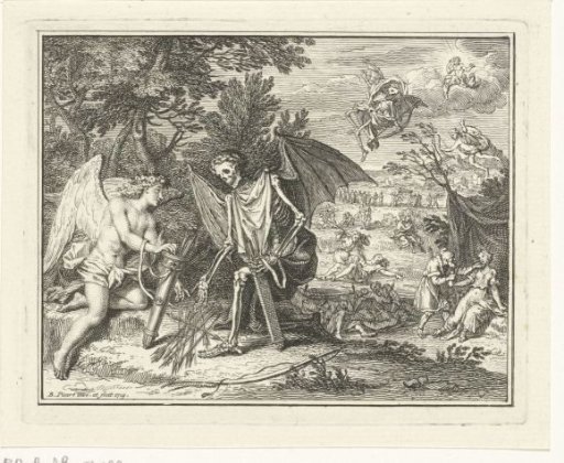 Allegorical representation with Love and Death