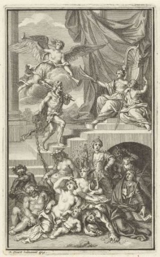 Allegorical representation with Hercules