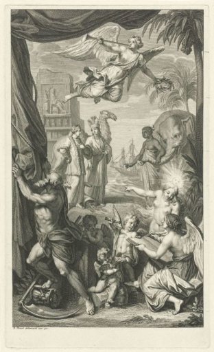 Allegorical Title Page Revealed by Father Time