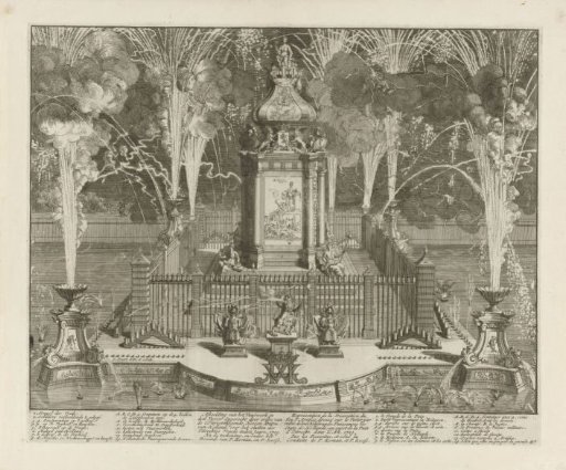 Fireworks at the Celebration of the Peace of Utrecht, 1713