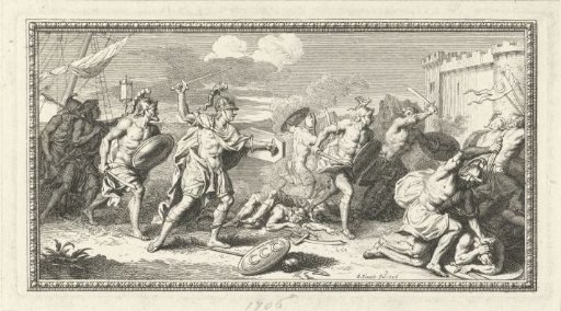 Soldiers Storming a Fortress